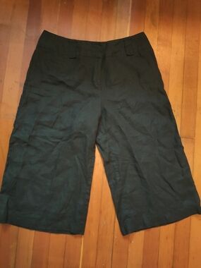 Black Linnen Capris -Made In vancouver